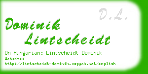 dominik lintscheidt business card